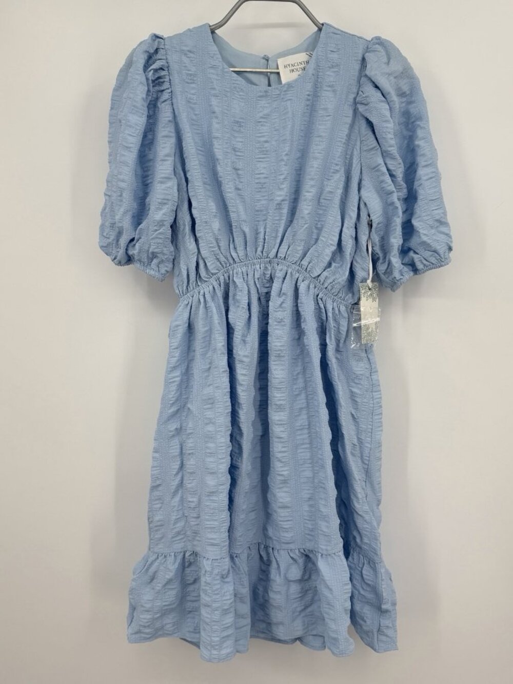 Hyacinth House by Tuckernuck Blue Textured Emersyn Mini Dress sz XS NWT